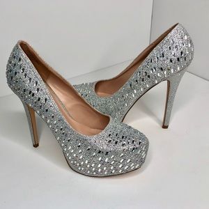 Sparkly Silver Heels
